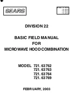 Preview for 1 page of Sears 721. 63762 Field Manual