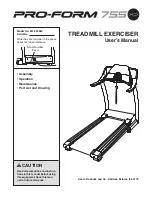 Preview for 1 page of Sears 755xp Treadmill User Manual