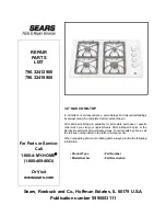 Preview for 1 page of Sears 790.32412900 Repair Parts List Manual