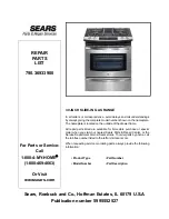 Sears 790.36933900 Repair Parts List Manual preview