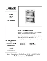 Sears 790.42003604 Repair Parts List Manual preview