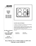 Предварительный просмотр 1 страницы Sears 790.42732404 Repair Parts List Manual