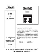 Sears 790.45262503 Repair Parts List Manual preview