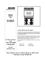 Предварительный просмотр 1 страницы Sears 790.45482501 Parts And Repair Manual