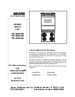 Sears 790.46582500 Repair Parts List Manual preview