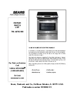 Sears 790.46783900 Repair Parts List Manual preview