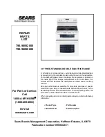 Sears 790.98052000 Repair Parts List Manual предпросмотр