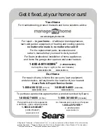 Предварительный просмотр 14 страницы Sears 790.98052000 Repair Parts List Manual