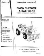 Sears 917.250540 Owner'S Manual preview