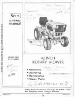 Preview for 1 page of Sears 917.253250 Owner'S Manual