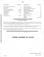 Preview for 3 page of Sears 917.25430 Assembly And Operating Instructions Manual