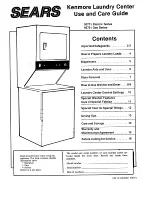 Preview for 1 page of Sears 95761 Use And Care Manual