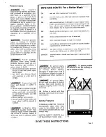 Предварительный просмотр 3 страницы Sears 95761 Use And Care Manual