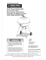 Предварительный просмотр 1 страницы Sears BBQ-PRO 60073 Use And Care Manual