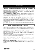 Preview for 3 page of Sears C 249 30798 0 Owner'S Manual