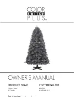 Sears COLOR SWITCH PLUS 7.5FT REGAL FIR M44793 Owner'S Manual preview