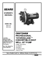 Preview for 1 page of Sears CRAFTMAN PROFESSIONAL HYDROGLASS 390.2519 Owner'S Manual