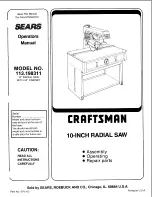 Preview for 1 page of Sears Craftsman 113.198311 Operator'S Manual