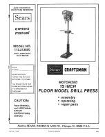 Sears Craftsman 113.213850 Owner'S Manual preview