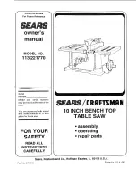 Preview for 1 page of Sears Craftsman 113.221770 Owner'S Manual