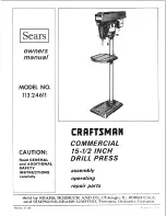 Sears Craftsman 113.24611 Owner'S Manual предпросмотр