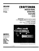 Preview for 1 page of Sears Craftsman  171.25450 Owner'S Manual