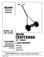 Sears Craftsman 291.376100 Owner'S Manual preview