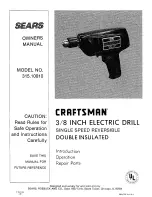 Sears Craftsman 315.10010 Owner'S Manual предпросмотр