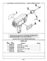 Предварительный просмотр 7 страницы Sears Craftsman 315.10010 Owner'S Manual