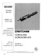 Preview for 1 page of Sears Craftsman 315.111230 Owner'S Manual