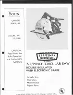 Preview for 1 page of Sears Craftsman 315.11881 Owner'S Manual