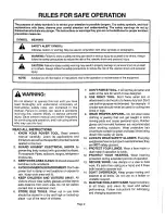 Предварительный просмотр 2 страницы Sears craftsman 315.271900 Owner'S Manual