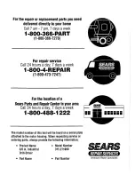 Предварительный просмотр 16 страницы Sears craftsman 315.271900 Owner'S Manual