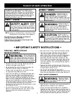 Preview for 3 page of Sears CRAFTSMAN 316.791810 Operator'S Manual