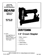 Preview for 1 page of Sears Craftsman 351.183001 Owner'S Manual