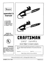 Sears Craftsman 358.34020 Operator'S Manual preview