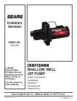 Sears CRAFTSMAN 390.2505 Owner'S Manual preview