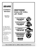 Preview for 12 page of Sears CRAFTSMAN 390.2505 Owner'S Manual