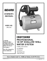 Preview for 1 page of Sears CRAFTSMAN 390.2521 Owner'S Manual