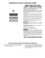 Preview for 3 page of Sears CRAFTSMAN 390.262801 Owner'S Manual