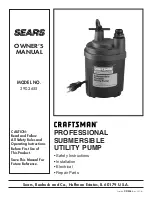 Preview for 1 page of Sears Craftsman 390.2655 Owner'S Manual