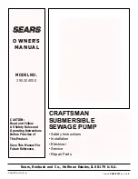 Preview for 1 page of Sears CRAFTSMAN 390.304050 Owner'S Manual