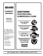 Preview for 8 page of Sears CRAFTSMAN 390.304790 Owner'S Manual