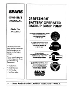 Preview for 8 page of Sears Craftsman 390.306062 Owner'S Manual