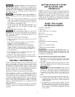 Preview for 3 page of Sears Craftsman 390.307060 Owner'S Manual