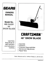 Sears Craftsman 486.244281 Owner'S Manual preview