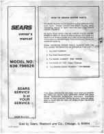 Preview for 16 page of Sears Craftsman 536.796526 Owner'S Manual