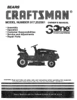 Sears Craftsman 917.252561 Owner'S Manual preview