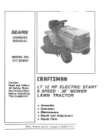 Preview for 1 page of Sears Craftsman 917.254661 Owner'S Manual