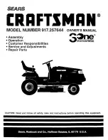 Preview for 1 page of Sears Craftsman 917.257644 Owner'S Manual